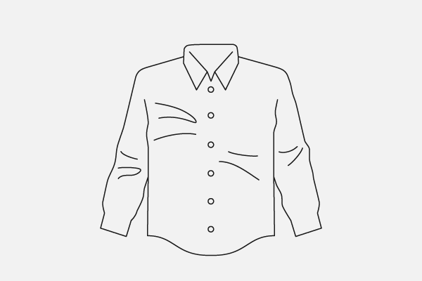 シワシワシャツのイラスト