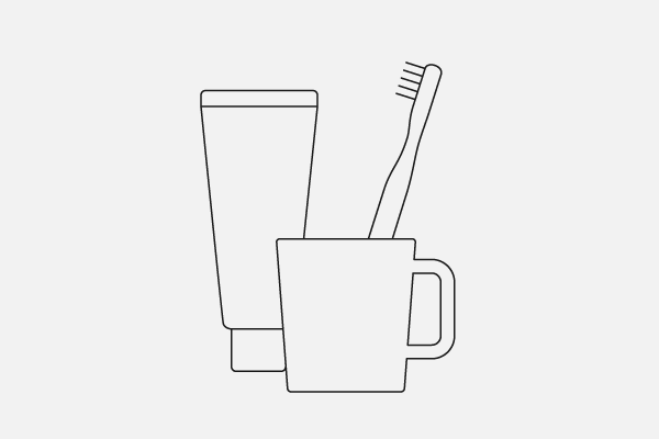 ハブラシのイラスト