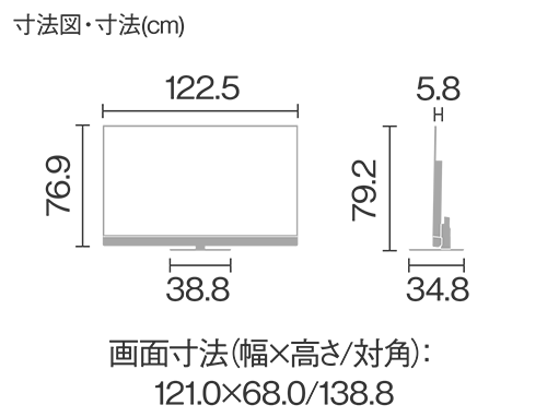 画像：TV-55Z90B