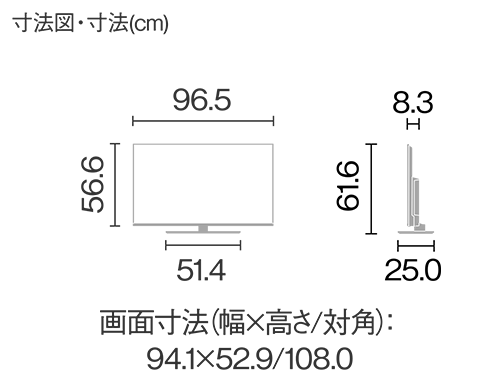 画像：TV-43W90B