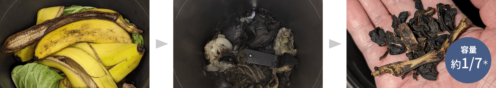 写真：生ごみの軽量化でごみ捨ての負担を軽減 ごみ袋からの水分漏れの心配もなし