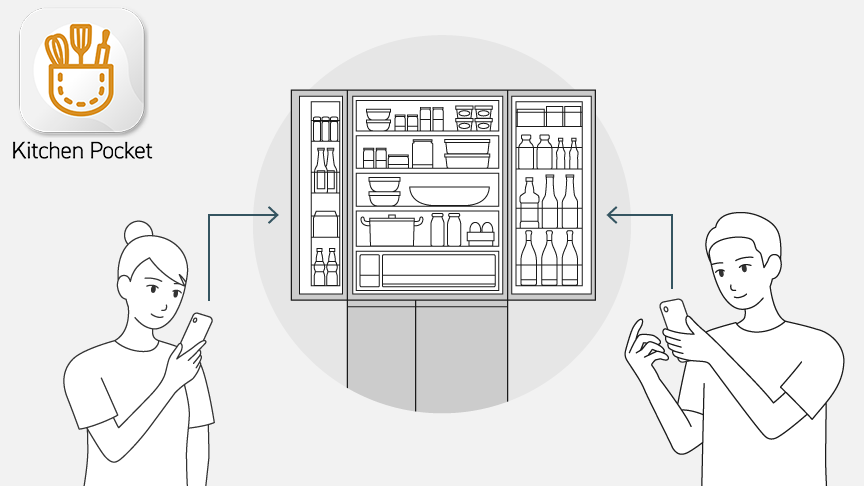 イラスト：家族みんなで買いすぎを防げる