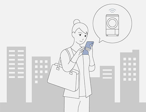 イメージ：スマホを見る女性