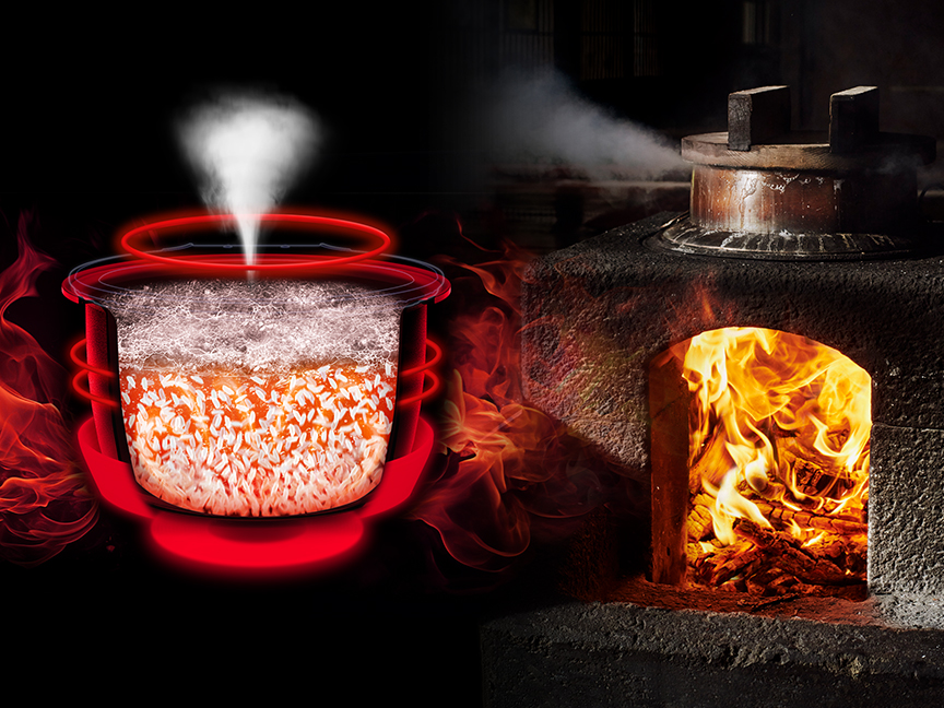 パナソニック炊飯器の独自技術のイメージ画像です。クリックすると特長詳細ページへリンクします。