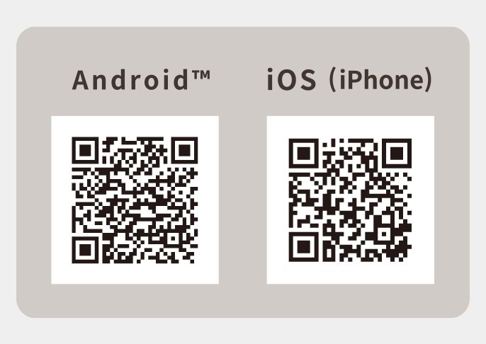 「キッチンポケット」アプリをGoogle PlayとApp Storeからダウンロードするページに遷移するQRコードの画像です。