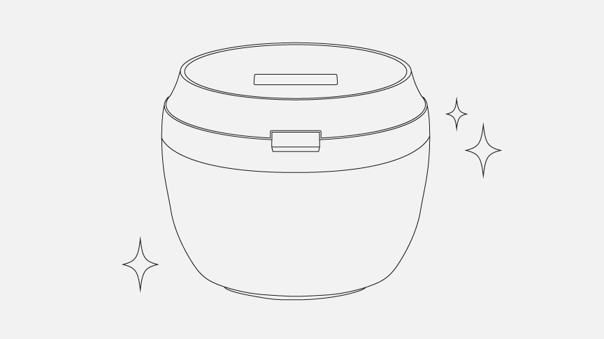 炊飯器の買い替えをイメージしたイラストです。