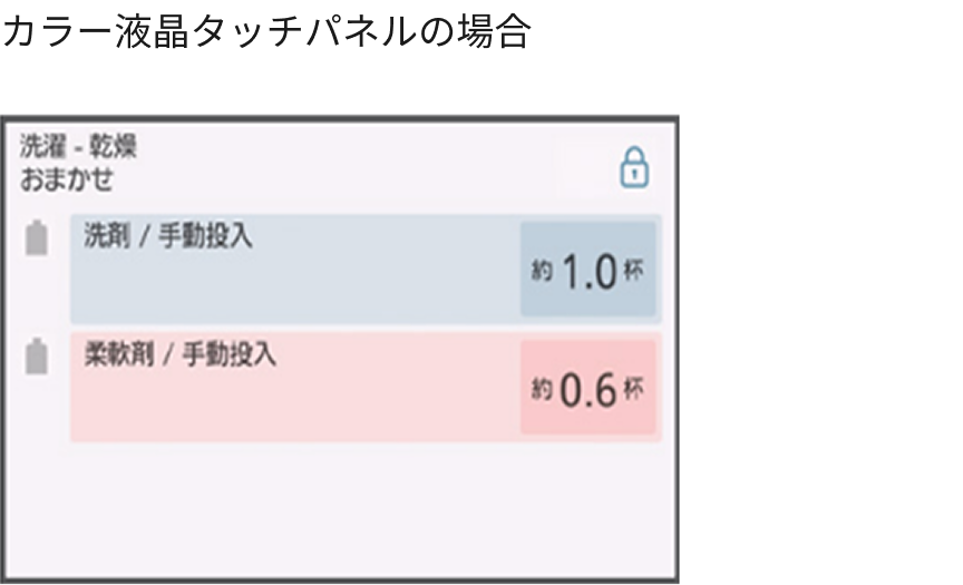 カラー液晶タッチパネルの場合