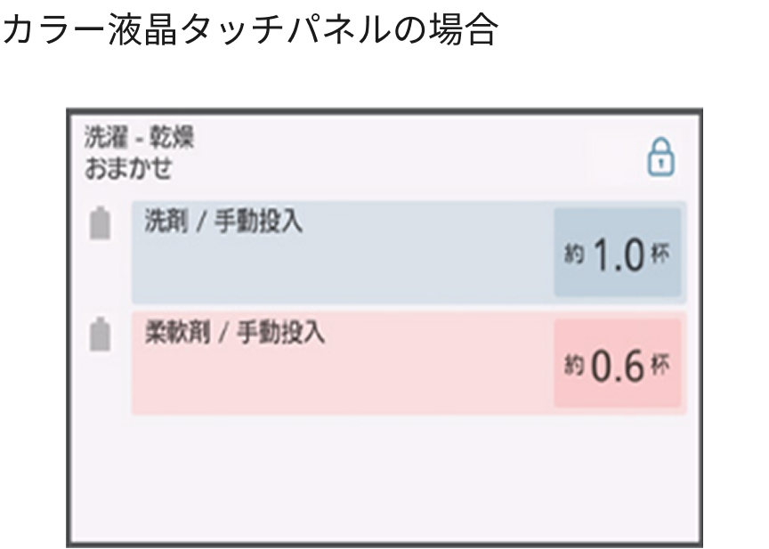 カラー液晶タッチパネルの場合