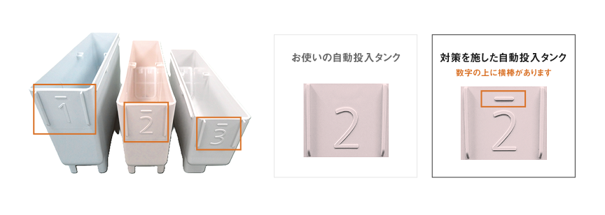 対策を施した新しい自動投入タンク