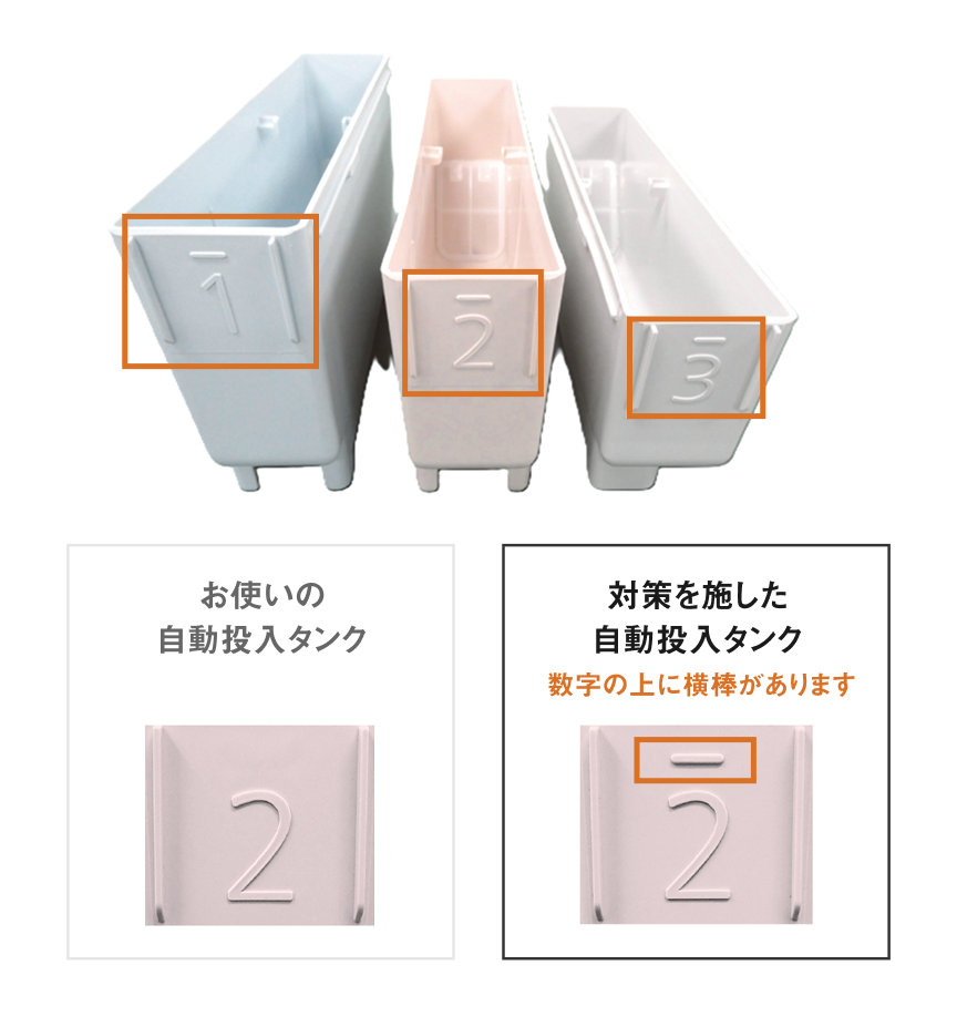 対策を施した新しい自動投入タンク
