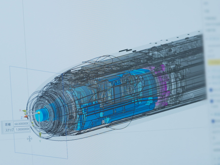 写真：電動歯ブラシの設計図案