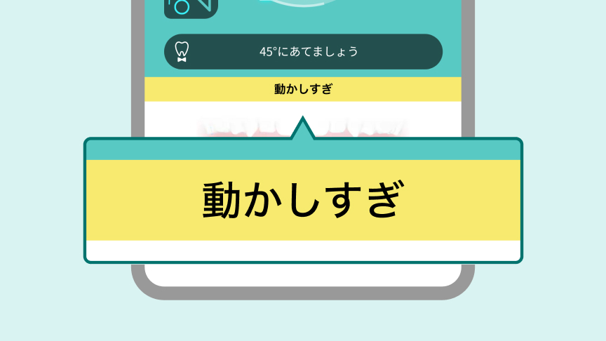  「動かしすぎ」のお知らせのイメージ
