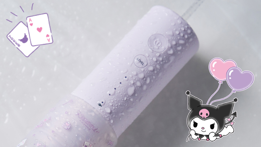 水滴が付いたクロミデザインのジェットウォッシャー本体のクローズアップ画像