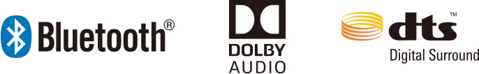 Bluetooth / DOLBY AUDIO / dts / AAC