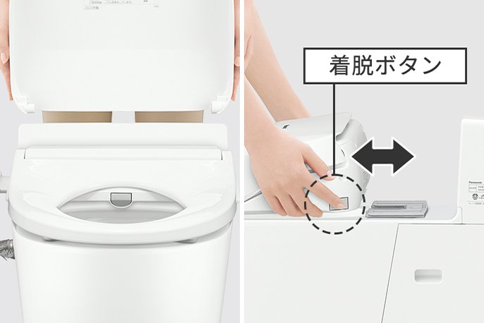 便ふた・本体ワンタッチ着脱