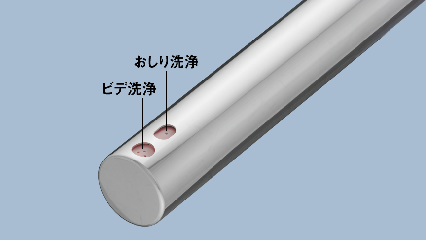清潔を保つステンレス製ノズル