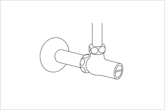 内ネジタイプの止水栓のイラスト