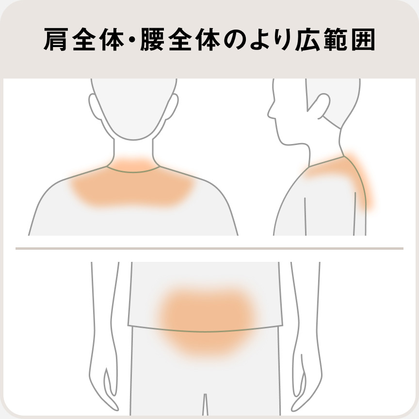 肩全体・腰全体のより広範囲