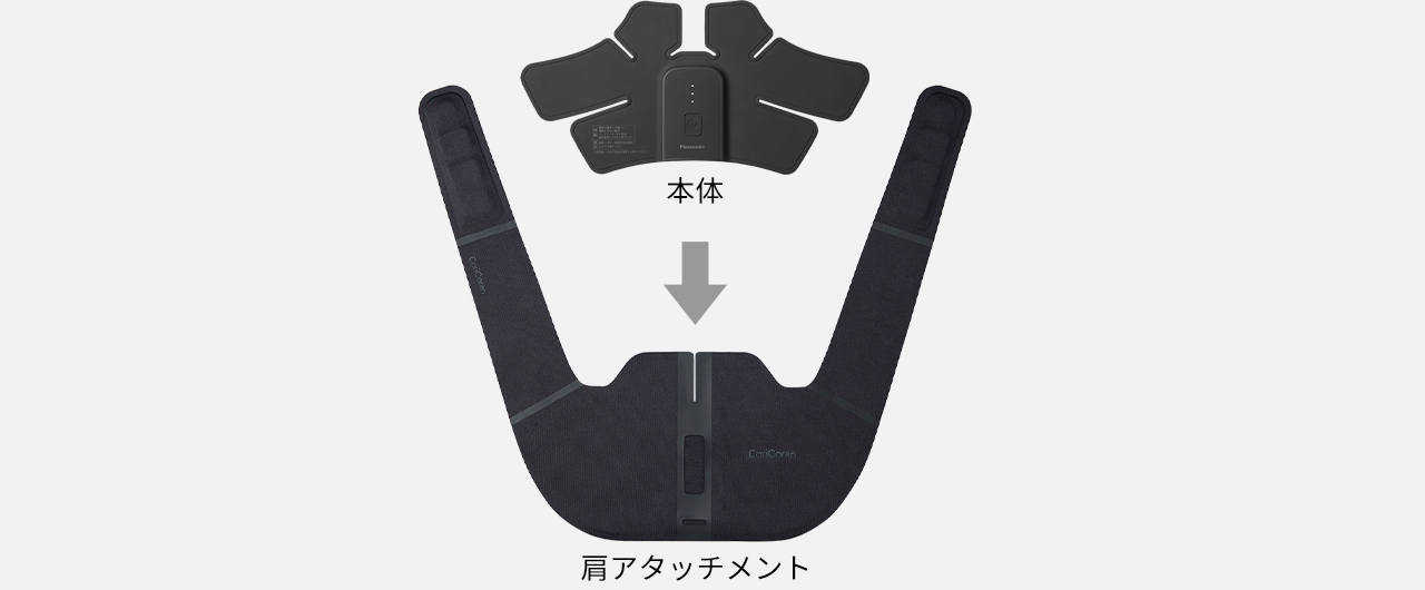 本体→肩アタッチメント