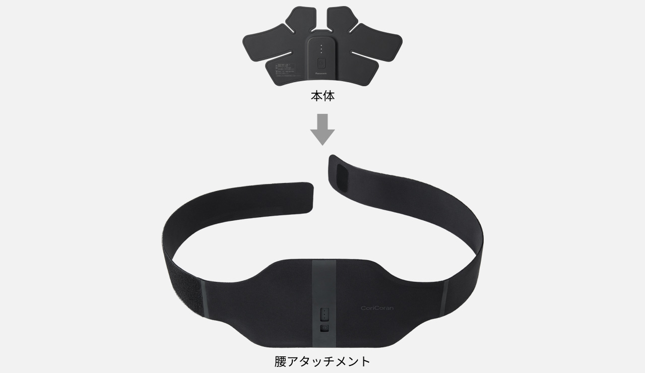 本体→腰アタッチメント