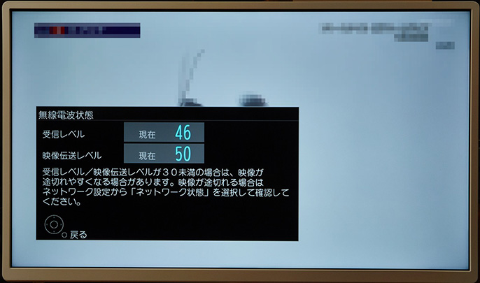 画像：チューナー部と無線電波の受信レベル