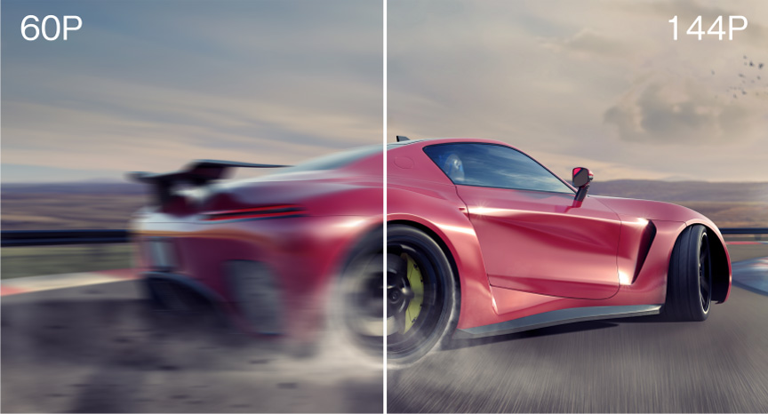 60Pと144Pの比較のイメージ