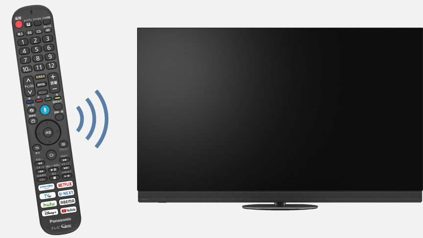 ［Bluetoothリモコン］ リモコンをテレビに向けなくても操作ができる
