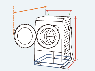パナソニックの「ドラム式」の寸法は？へのリンク