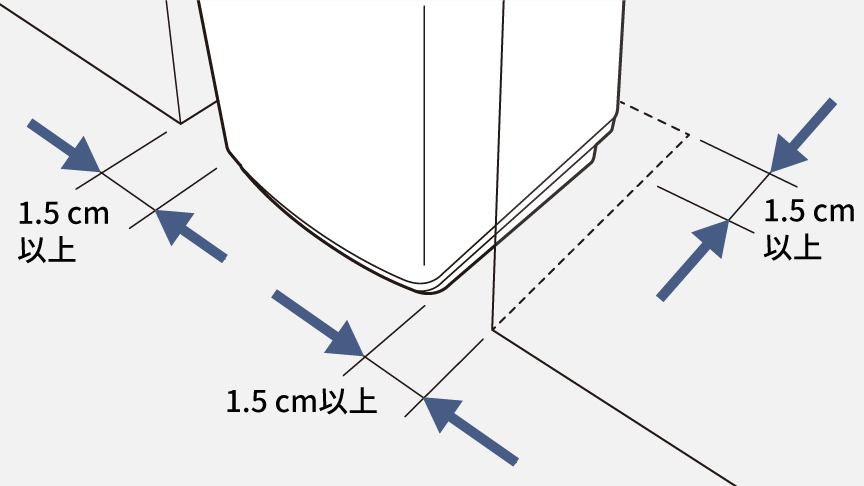 イメージ図：壁からの距離