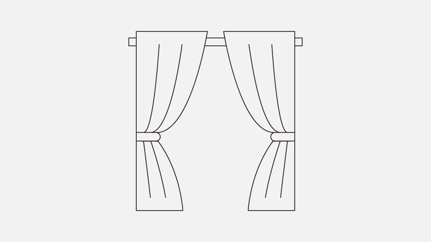 イラスト：カーテン