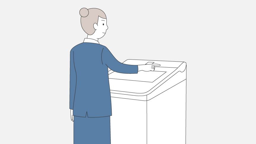 操作しているイラスト