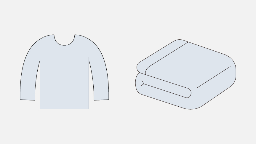 衣類・毛布のイラスト