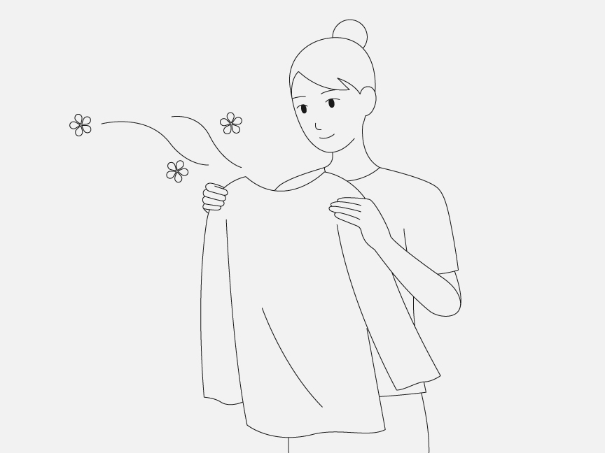 香り付けされた衣類