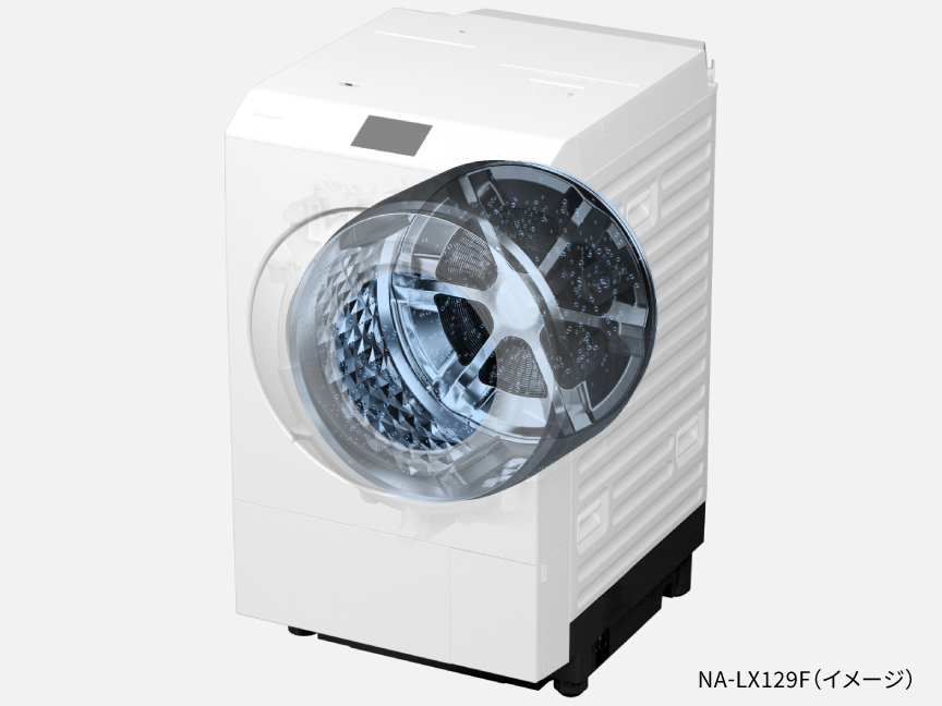 ナノイーXで槽内の黒カビを除菌するイメージ NA-LX129F(イメージ)