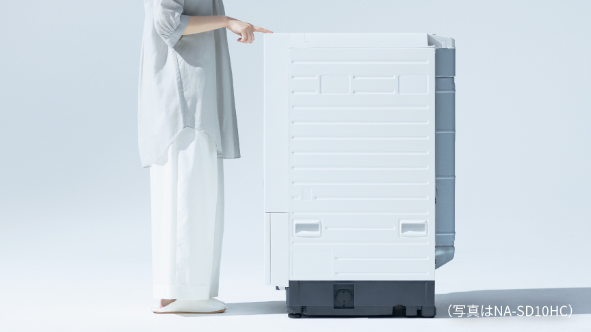 天面に操作部があるので、前に立って見やすく、操作しやすい