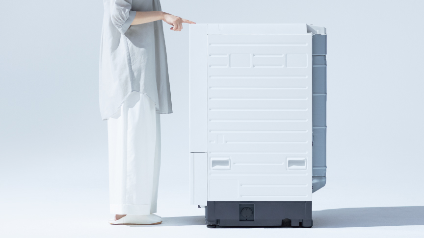 天面に操作部があるので、前に立って見やすく、操作しやすい