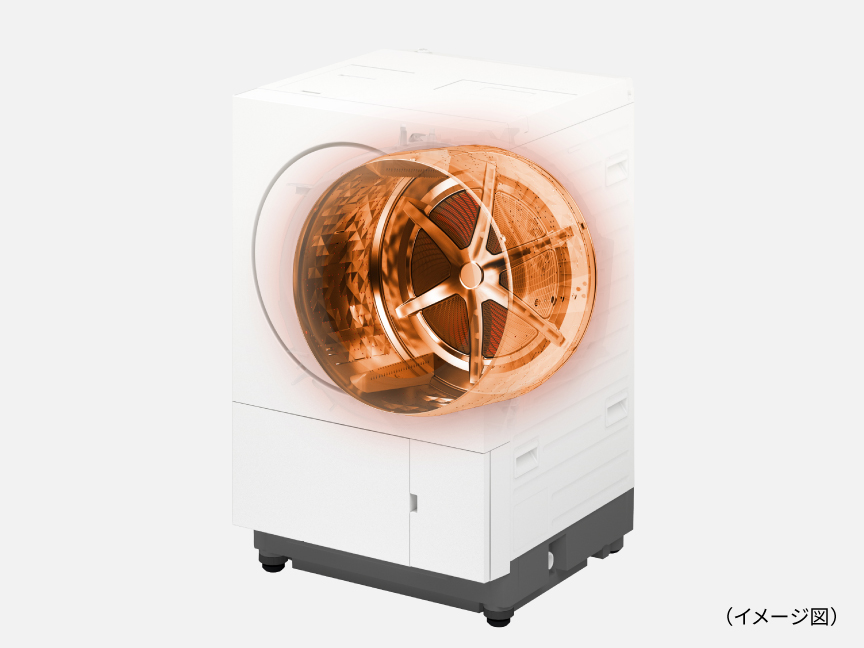 ヒートポンプ乾燥で黒カビの原因となる水分を蒸発しているイメージ