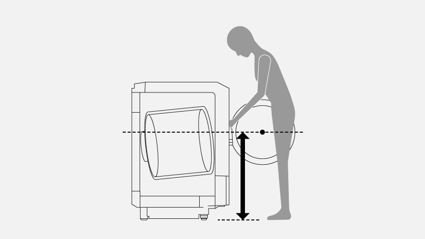 イラスト：無理のない姿勢で使える