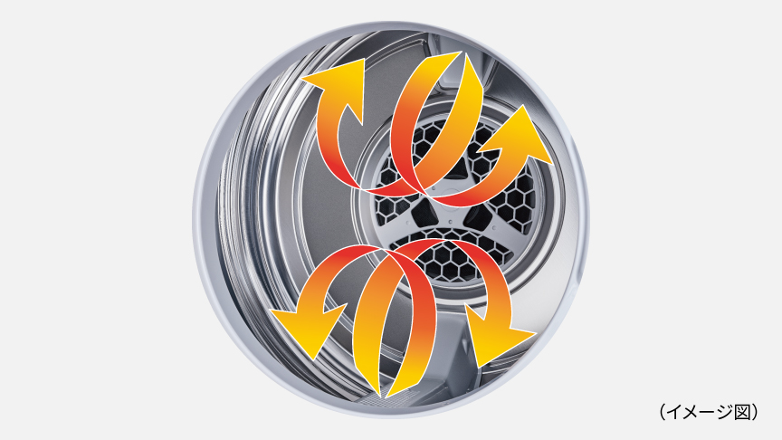 イメージ図：温風が出ている様子