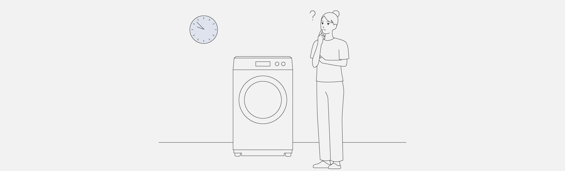 イラスト：ドラム式の運転時間は？