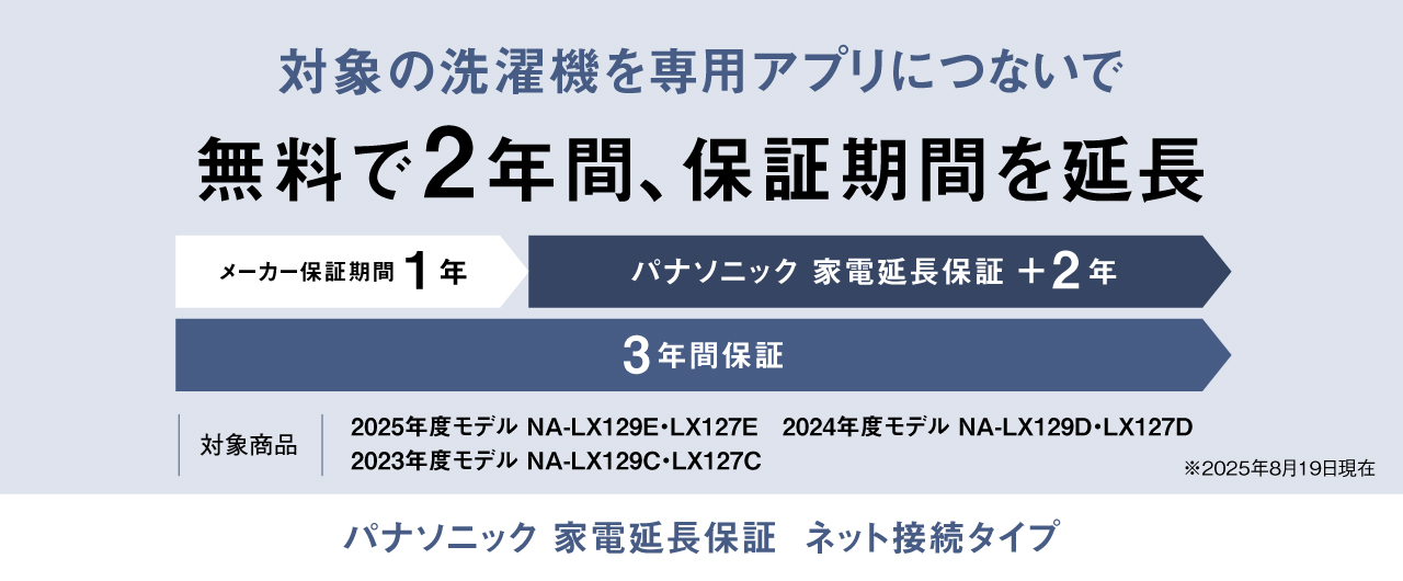 洗濯機を専用アプリにつないで無料で2年間保証期間を延長
