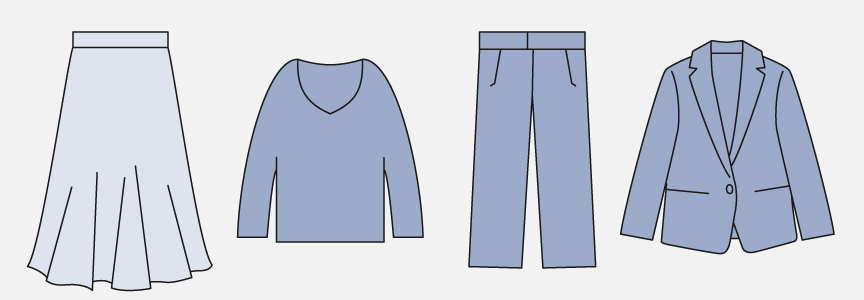 イラスト：デリケート素材の衣類やおしゃれ着のイメージ