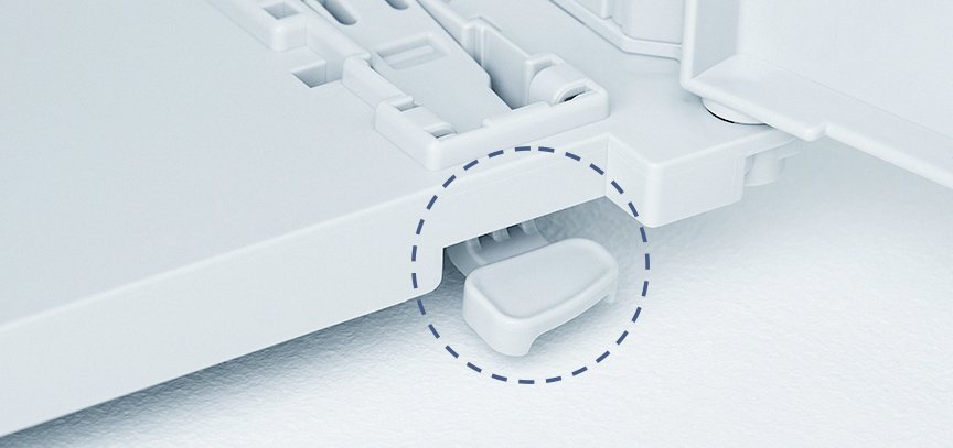 本体下部のストッパー