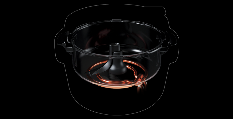鍋に熱が伝わるようすのイメージアニメーション