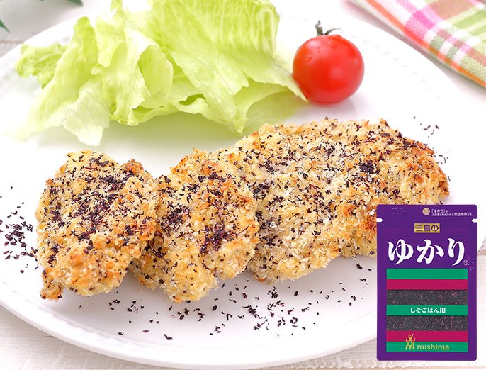 【三島食品監修】鶏むね肉の赤しそパン粉焼き