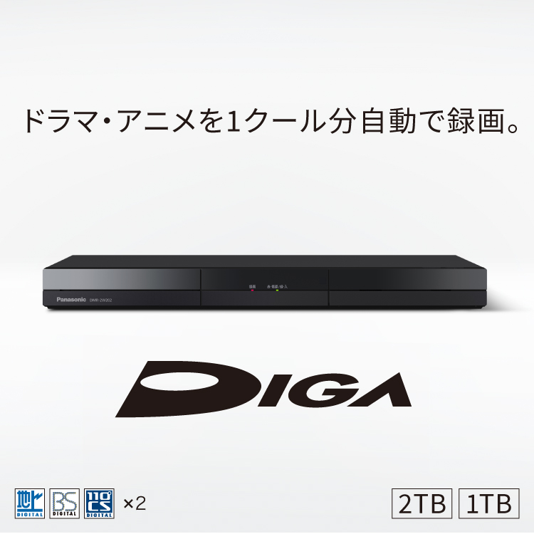 新品未開封！DIGA DMR-2W202 パナソニック ブルーレイレコーダー