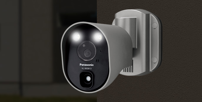 Panasonic センサーライト付 屋外ワイヤレスカメラ-