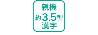 親機 約3.5型 漢字
