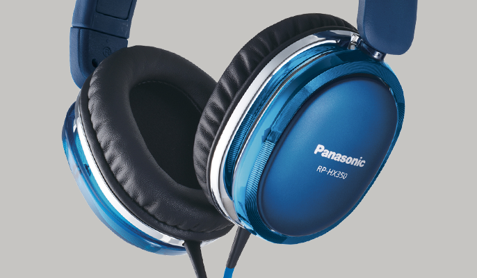 新作続 パナソニック ダイナミック密閉型ヘッドホン ブルー Panasonic RP-HX350-A 返品種別A