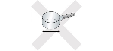 鍋のイラスト：鍋底が12cm未満